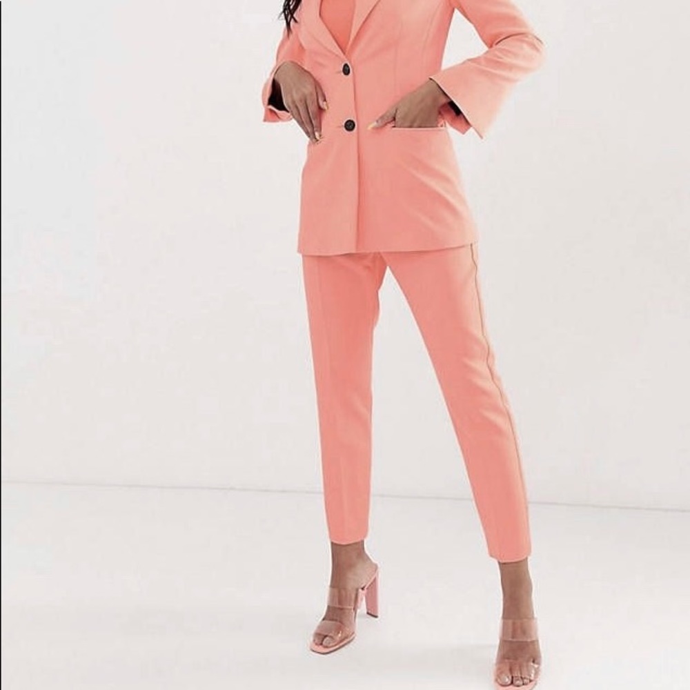 High Waisted Peach Trouser